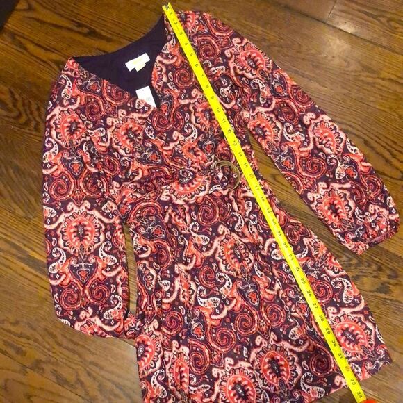 ANTHROPOLOGIE MAEVE Floral Paisley Wrap Front Dress With Belt Sz XS - Picture 13 of 16